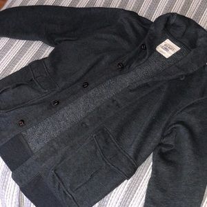 Shawl-Collar Button-Front Sweater-Fleece Cardigan